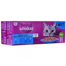 Cibo Umido Per Gatti Whiskas, Snack Al Pesce In Gelatina 40x85 G