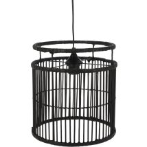 Hängelampe Schwarz – Papier und Metall – Durchmesser 28 cm – Höhe 30 cm – E27-Fassung – 40 W – 1 m Kabel – IP20