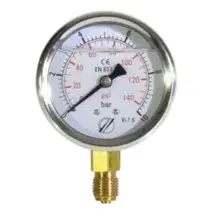 Herramienta De Medición Kent Vertical Pressure Gauge Doble Escala 63 Mm