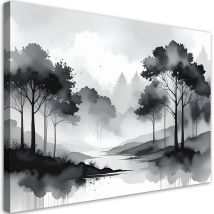Stampe Su Tela Paesaggio In Bianco E Nero 120x80