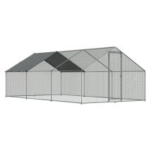 Sealey - Dg280 Dellonda Walk-in Galvanized Steel Chicken Run With Roof Cover & Pvc Coated Chicken Wire