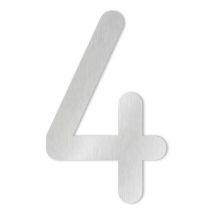 Heibi Metall - Heibi 1x Max Hausnummer/buchstabe Zur Wahl Edelstahl 10/16 Cm 0 1 2 3 4 5 6 7 8 9 A B C D / Ziffer 4
