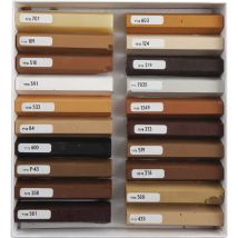 Bao Hartwachs Vollstangen 20 Basisfarben, Holzkitt, Holzwachs, Parkett, Laminat