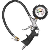Riegler Manometro Gonfiaggio Pneumatici Ms Mano Ø 63 Mm Non Tarato 0 - 12 Bar Rigido Forma A Pistola - 118500