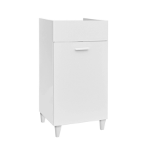 Waschtischunterschrank 43 x 50 cm – Waschbecken aus melaminharzbeschichtetem Porzellan – Strukturstärke 18 mm – Weiß