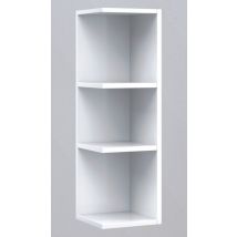 Mueble Módulo Rinconero 65 cm – Tablero de partículas melaminizado – Acabado blanco brillo – Estante fijo