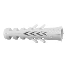 CELO Normaldübel 6x30 mm – Nylon grau – 100 Stück – Hohe Verdrehsicherheit – Für Beton, Naturstein, Vollziegel