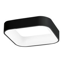 Chopin - Plafoniera Quadrata Led 48w 3300lm 3000k Ip20 In Metallo Nero - Rossini Group - Lampada Da Soffitto Dal Design Minimale Ed Elegante