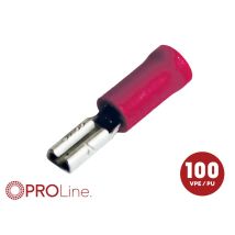 Acv 342801-1-0-p Linguetta Piatta Terminale Spessore Spina: 0.8 Mm Parzialmente Isolato Rosso 100 Pz. Pezzo