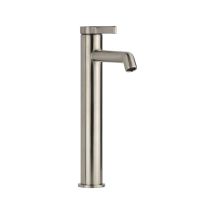 Grifo Monomando Alto Para Lavabo, Color Níquel Cepillado, Sin Desagüe Pollini Lumea Lt70035442f Níquel Cepillado