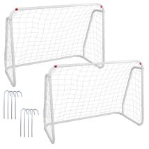 Set Di 2 Porte Da Calcio Signal Bianche
