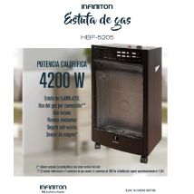 Infiniton Estufa Gas Hbf 5205 Llama Azul