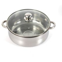 5-lagiger Dampfgarer Dampfkocher Küchenutensilien Aus Edelstahl Gardampftopf+glasdeckel Langlebig Leicht Zu Reinigen (30cm)
