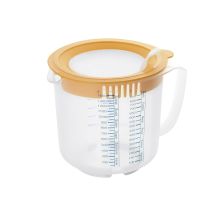 Zenker Messbecher 1,4 l – Spritzschutz – Kunststoff – orange / transparent – 15,5 cm Höhe – 18 cm Breite – 14 cm Länge