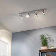 B-Ware Slv Deckenspot Strahler Spot Leuchte Aluminium Gebürstet Deko Ring Lampe