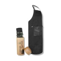 Grembiule Nero – 700492 – Tela cerata con cinturino in pelle e emblema Egg – Big Green Egg
