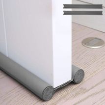 2 X Double Insulating Draught Excluder, Anti-cold Draught Excluder, Universal Waterproof Interior Door Seal (grey, 2 Pieces)