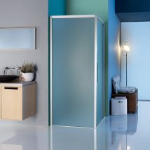 Samo - Paroi De Douche Fixe 77-79 Cm Ht.196,5 Cm Profilé Chromé Brillant Verre Transparent Version Gauche - Europa Sp