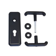 Set Maniglia e Placca in Nylon per Porte Basculanti – Modello 0433.0800 – Lunghezza 65mm – Interasse 60mm e 70mm – PREFER