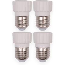 4pcs E27 Vers Gu10 Convertisseur De Douille Adaptateur De Douille De Base De Lampe Pour Ampoules Led