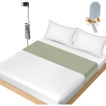 Drap De Mise À La Terre Universel Pour Lit - Coton Bio Avec Fibre D'Argent Pour Un Meilleur Sommeil - 265 X 60 Cm - Drap De Mise À La Terre - Vert 