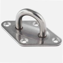 Cavo Clip in Acciaio Inox – Ponticello per Fissaggio Tende da Sole e Teli Ombreggianti – Piastra Romboidale – Windhager