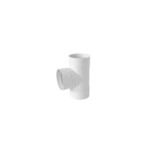 Primera Conexión en T ABS 125 mm – Conector para sistema de ventilación canalizada – Color blanco