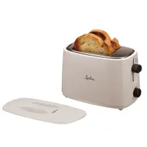 Tostador – JATA – 750 W – 230 V – 2 ranuras extra anchas – Cuerpo con toque frío – Bandeja recogemigas