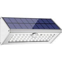 Luce Solare A 46 Led, Luce Solare Per Esterni Da 4500 Mah Con Alloggiamento In Lega Di Alluminio, Impermeabile Per Uso Esterno, Sensore Di Movimento, 
