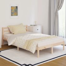 Bed Frame Without Mattress Solid Wood Pine 120x200cm Vidaxl