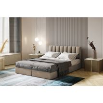City Boxspringbett 200 X 200 Mit Bettkasten Und Topper Hellbeige - Trada