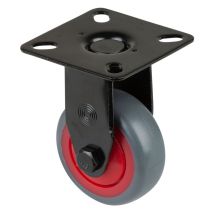 Bs-r Appar.-bockrolle, Gehäuse Schwarz, Rad Ø 50mm, Tpr Grau