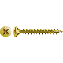 Spax - Universalschraube, 5 X 45 Mm, 500 Stück, Vollgewinde, Senkkopf, Kreuzschlitz Z2, 4cut, Yellox - 1081020500455