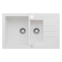 Alveus Rock - Lavello In Granito 78x48 Cm, Con Comando Dello Scarico, Arctic 1090952
