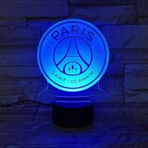 Shyf - Led-nachtlicht Fc Paris Saint-germain Football Club 3d-illusion Kinder-fußball-logo Psg-schreibtischlampe