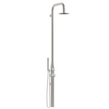 Mpc Doccia Da Parete Per Esterni Inox Acciaio Inox 316l Con Miscelatore Integrato Deviatore Flusso Soffione Superiore E Doccino Flessibile Mx1009-inox