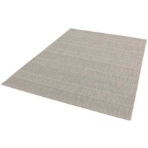 Asiatic - Patio Modern Beige Stripe Chevron Flatweave Kitchen Indoor Garden Outdoor Rug Floor Mat Medium 120 X 170 Cm (4'x5'6')