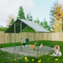 Foxhunter Chicken Pet Run Cage Walk In Coop Kennel Rabbit Dog Puppy Poultry Hen Animal Hutch House Enclosure Playpen Outdoor Shade Running 3x1.5x2m