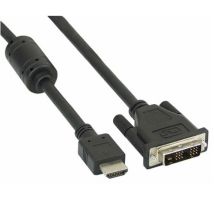 Inline 17663 Hdmi De Dvi Adaptador De Cable Con Ferrita (19 Pines A Conector 18 Plus 1, 3 M)