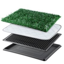 Dog Toilet Tray With Artificial Grass – Reusable Dog Litter Tray For Puppies And Small Dogs, Portable Potty With Drainage System For Flat Or Home Use 