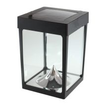 Mini Farolillo Solar Para Mesa - Paredes De Vidrio - Negro