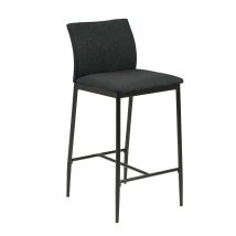 Ac Design Furniture - Devin Sgabello, A: 90,5 X L: 41 X P: 48,5 Cm, Grigio, Tessuto/metallo, 2 Pz