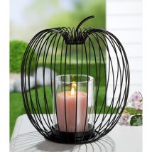 Windlicht, 'filo', Metall, Schwarz, Ve 4, H. 26,5 Cm, D. 24 Cm - Gilde