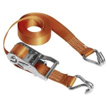 Master Lock - 3211eurdat Fast Link Cinchas De Amarre Con Trinquete Y Ganchos, Naranja, 4.5 M X 35 Mm