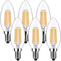 Ampoules Led E14 4w, Greehse E14 Ampoule Led À Filament Blanc Chaud 2700k, 420lm Equivalent À Ampoule Incandescente 40w, Petit Culot À Vis Non 