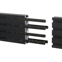 B-Tech – Accessorio per staffa di display montaggio a parete – Colore nero, Larghezza 12mm, Profondità 8mm, Lunghezza 180mm