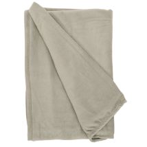 Plüschdecke 180x220 cm 100% Polyester Pflegeleicht Beige/Hellgrün Komfortabel und dekorativ für Zuhause