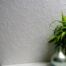 Portland - Flower Wallpaper Paintable Luxury Embossed Vinyl Easy Apply Anaglypta
