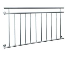 Ecd Germany - Balcón Francés 156x90cm Balustrada Rejilla Para Ventana Terraza Barras Transversales Verja De Seguridad Barandilla De Acero Con 