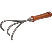 Rex – Coltivatore Manuale per Aerazione e Allentamento del Suolo – Manico in Legno di Frassino – 3 Denti